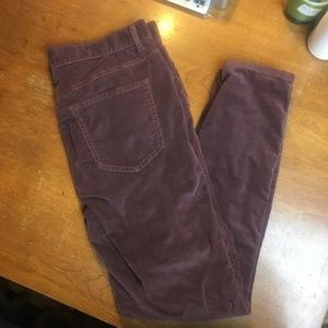 Free People Brown Corduroy Skinny Ankle Pants